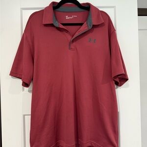 Under Armour Men's Polo Shirt in Red and Gray